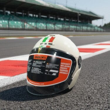 Beon-Yarım Yazlık Kask [B203] [Beyaz-Kırmızı-Yeşil]