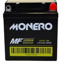 12N5L-BS 12V Motosiklet Aküsü Monero (Cup-Ybr125)(119*60*129)